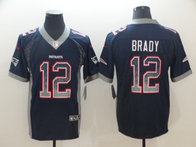 Men New England Patriots #12 Brady Blue Nike Drift Fashion Limited NFL Jersey